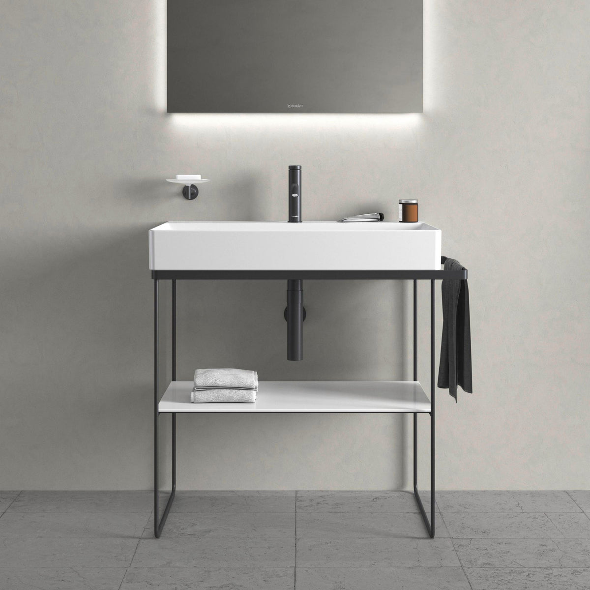 Duravit DuraSquare Möbelwaschtisch 800 mm, weiß, mit Hahnlochbank