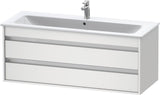 DURAVIT Ketho Waschtischunterbau 1200 mm betongrau matt mit 2 Schubkästen und Soft-Close