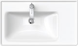 Duravit Waschtisch D-Neo 800 mm weiß mit Überlauf, Becken links, Hahnlochbank, Wandmontage
