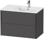 graphit matt / Spanplatte / 2Schubk.,schwarz matt/graphit