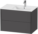DURAVIT XViu Waschtischunterbau wandhängend 810 mm, 2 Schubkästen, weiß matt