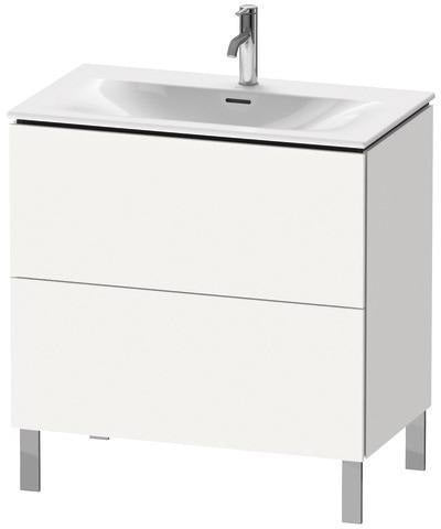 Duravit Waschtischunterbau L-Cube 704x820x481mm weiß matt mit Tip-On-Technik und 2 Auszügen