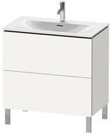 Duravit Waschtischunterbau L-Cube 704x820x481mm weiß matt mit Tip-On-Technik und 2 Auszügen