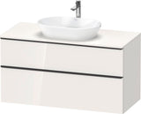 DURAVIT D-Neo Konsolenwaschtischunterbau 1200 mm Eiche Schwarz Matt mit Bronze Griff