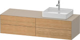 DURAVIT White Tulip Konsolenwaschtischunterbau 1600 mm von Philippe Starck – 4 Schubkästen, Weiß Seidenmatt