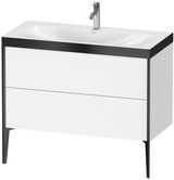 DURAVIT XViu Möbelwaschtischset 1000 mm mit Unterschrank Nussbaum und Keramikwaschtisch