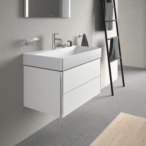 DURAVIT XSquare Waschtischunterbau 784 mm, 2 Schubkästen, Weiß Matt – Wandhängend mit Tip-On