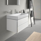 DURAVIT XSquare Waschtischunterbau 784 mm, 2 Schubkästen, Weiß Matt – Wandhängend mit Tip-On