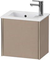 DURAVIT XViu Waschtischunterbau wandhängend 410 mm, 1 Tür rechts, champagner matt/basalt matt