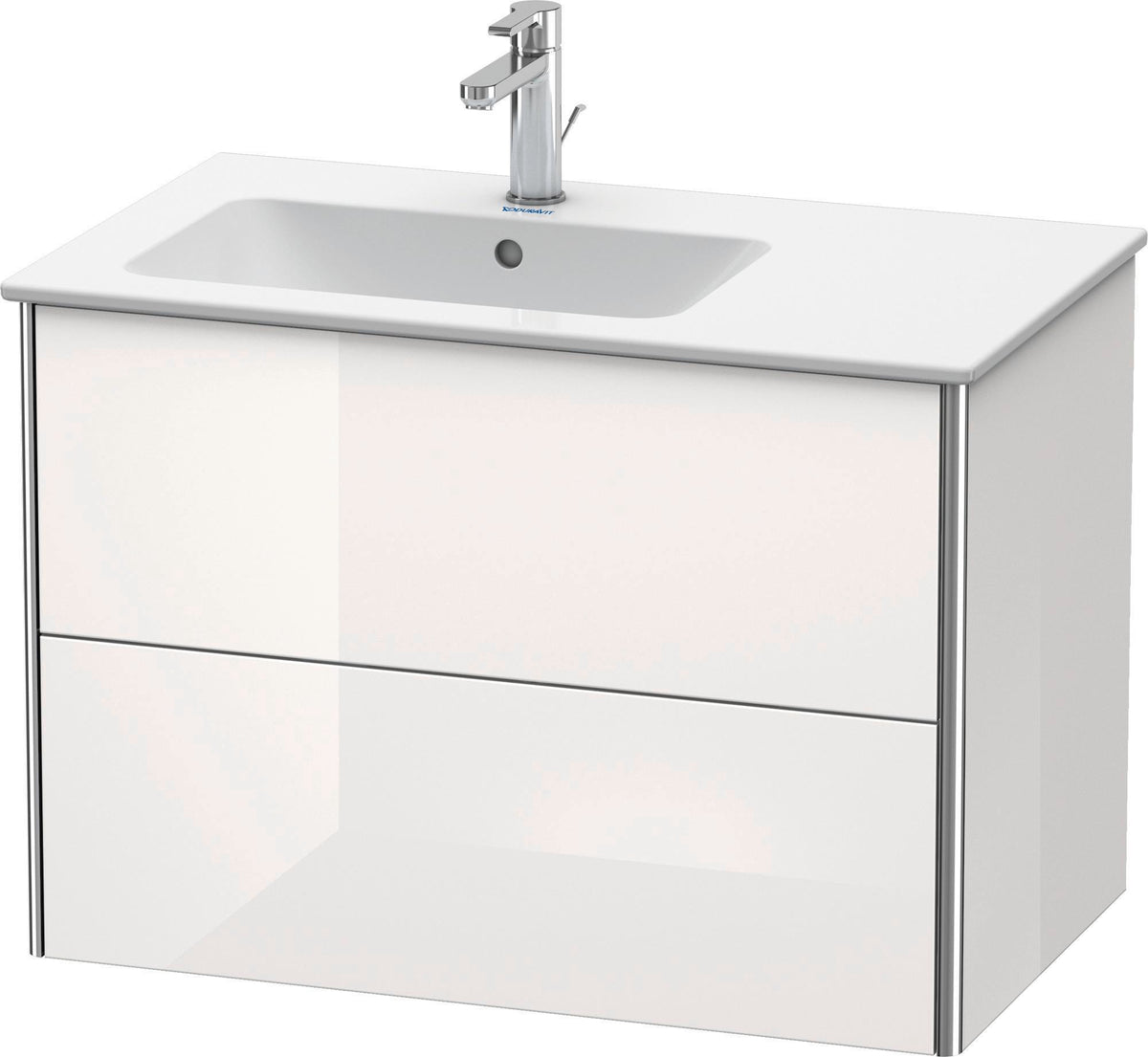 Duravit XSquare Waschtischunterbau 810 mm betongrau matt mit 2 Schubkästen und Tip-On-Technik
