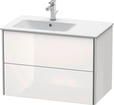 Duravit XSquare Waschtischunterbau 810 mm betongrau matt mit 2 Schubkästen und Tip-On-Technik
