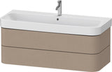 DURAVIT Waschtischunterbau Happy D.2+ wandhängend 1175 mm Taupe supermatt mit Tip-On Technik