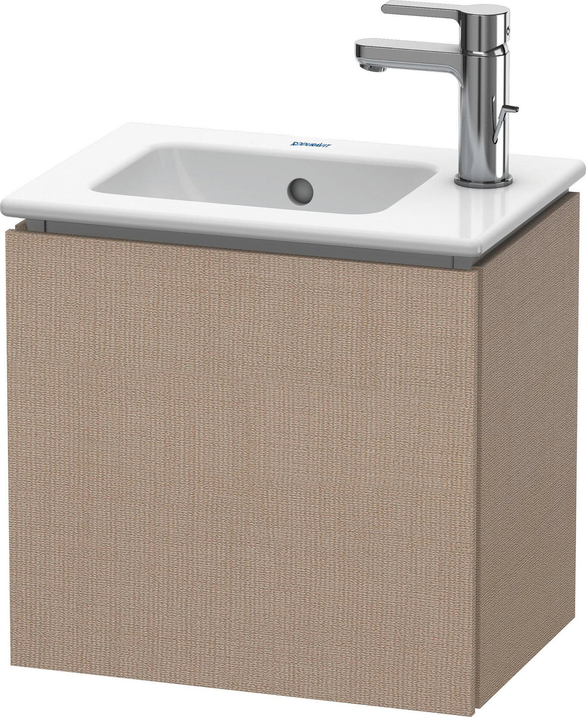 Duravit L-Cube Waschtischunterbau wandhängend 420 mm taupe matt, 1 Tür links