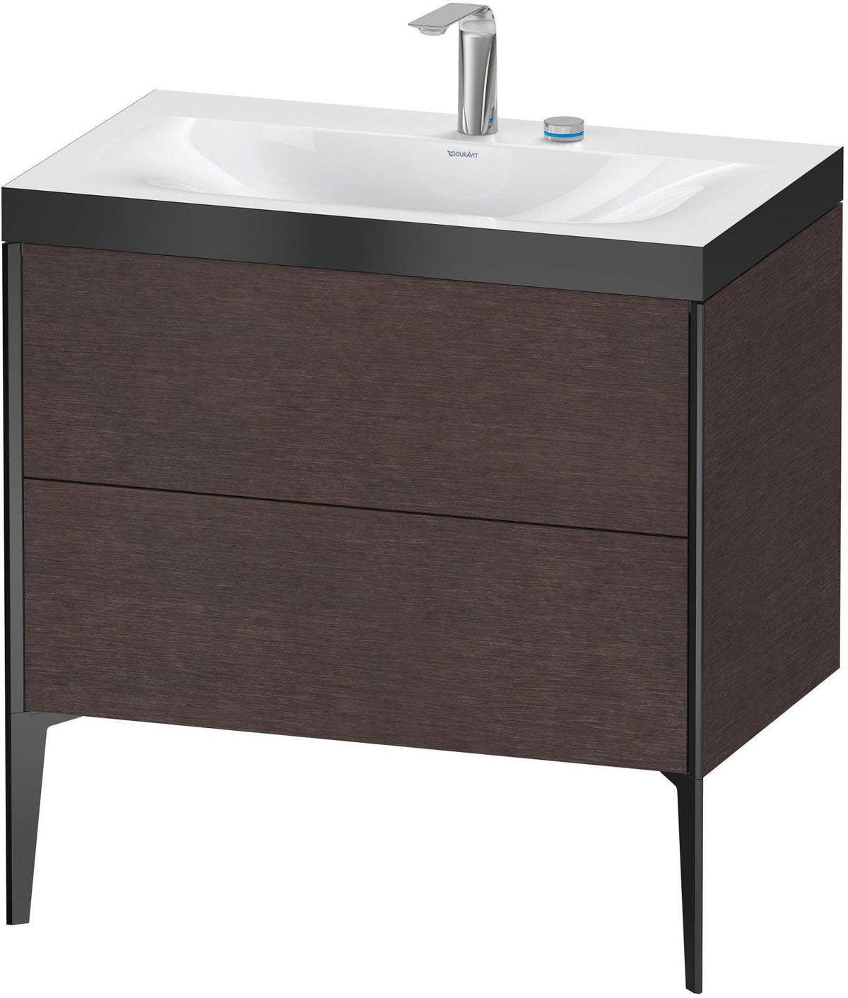 Duravit XViu c-bonded Waschtischset bodenstehend 800 mm mit 2 Auszügen, Push-Open und Soft-Close