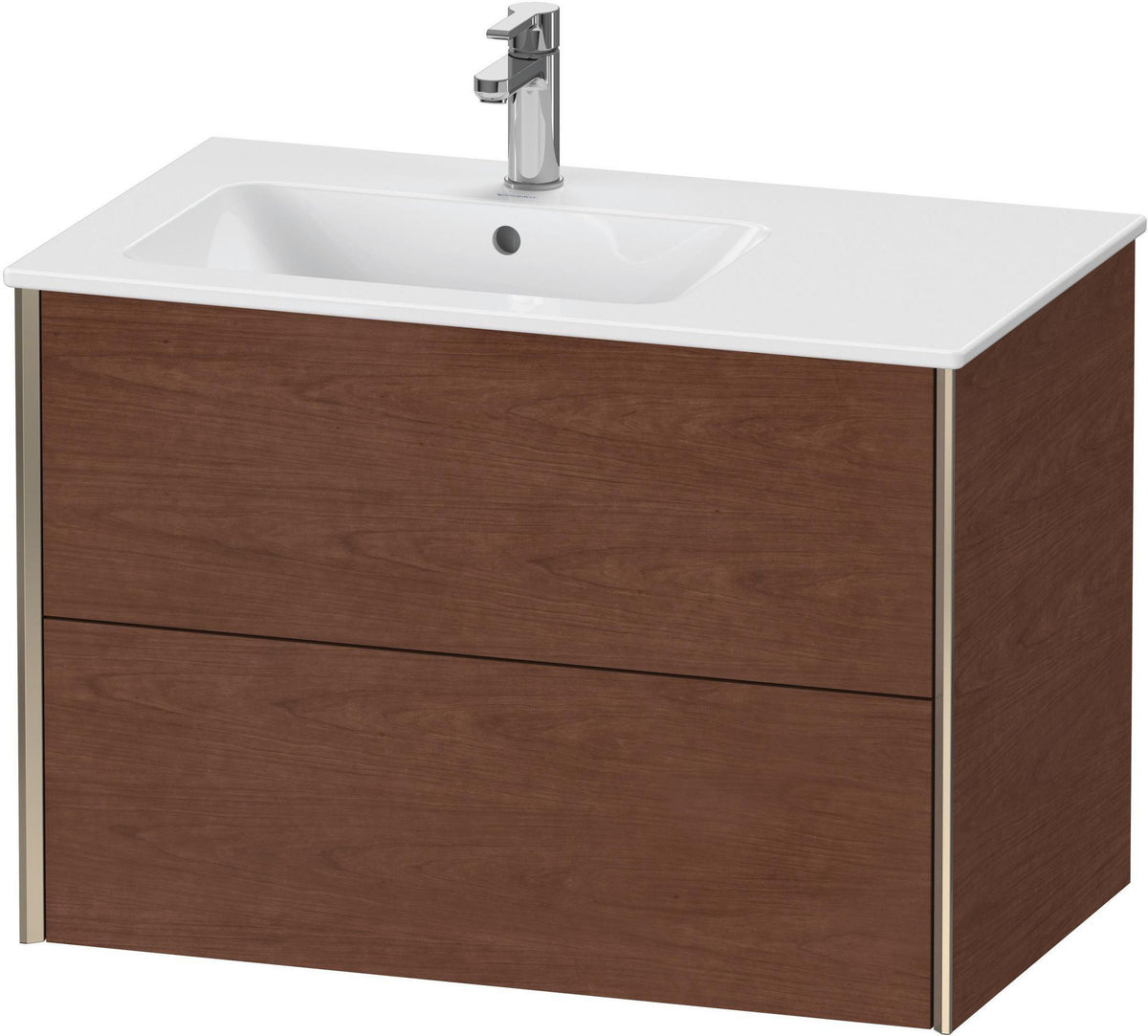 Duravit XViu Waschtischunterbau 810 mm wandhängend mit 2 Schubkästen, weiß matt, für Waschtisch links