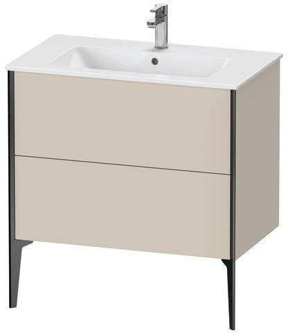 Duravit Waschtischunterbau XVIU 810x834x480mm 2 Auszüge Ahorn mitte Schürze s-matt