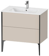 Duravit XVIU Waschtischunterbau 810 mm 2 Auszüge Nussbaum Mitte Korpus seidig-matt