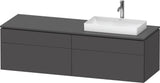 Duravit L-Cube Waschtischunterbau 1620 mm taupe supermatt mit Tip-On Technik und Soft-Close