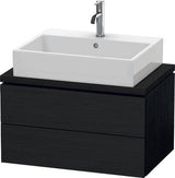 Duravit L-Cube Waschtischunterbau 720x477mm taupe supermatt mit 2 Schubkästen, Tip-On-Technik und Siphonausschnitt