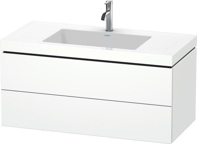 Duravit L-Cube Waschtischset 1000x480 mm mit Vero Air Möbelwaschtisch und 2 Schubkästen in Steingrau matt