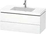 Duravit L-Cube Waschtischset 1000x480 mm mit Vero Air Möbelwaschtisch und 2 Schubkästen in Steingrau matt