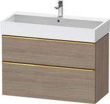 Duravit D-Neo Waschtischunterbau 984 mm Eiche Terra Matt mit Auszug und Soft-Close