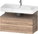 DURAVIT Qatego Waschtischunterbau 990 mm Eiche Terra Matt mit LED-Nischenbeleuchtung