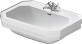Duravit Waschtisch Serie 1930 600 mm mit Überlauf und 1 Hahnloch, weiß
