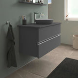 DURAVIT Sivida Spiegel Ablage 1000 mm Chrom/Nussbaum Matt – Badablage mit Befestigungsmaterial