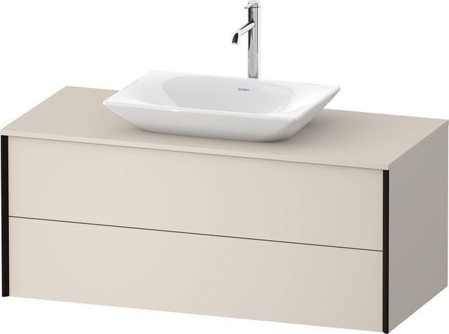 Duravit Waschtischunterbau XVIU 1200x550mm Champagner Matt S-Matt mit Konsolenplatte