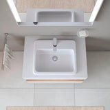 DURAVIT Qatego Einbauwaschtisch 550 mm weiß HygieneGlaze 1 Hahnloch mit Überlauf