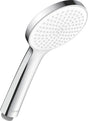 DURAVIT Handbrause 1-Jet D110 Rain Chrom Weiß – 110 mm Duschkopf mit Antikalksystem