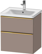Duravit D-Neo Waschtischunterbau 584 mm betongrau matt mit Auszug und Schubkasten