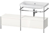 Duravit Waschtischset HAPPY D.2 PLUS 1400x490mm ein Hahnloch taupe supermatt