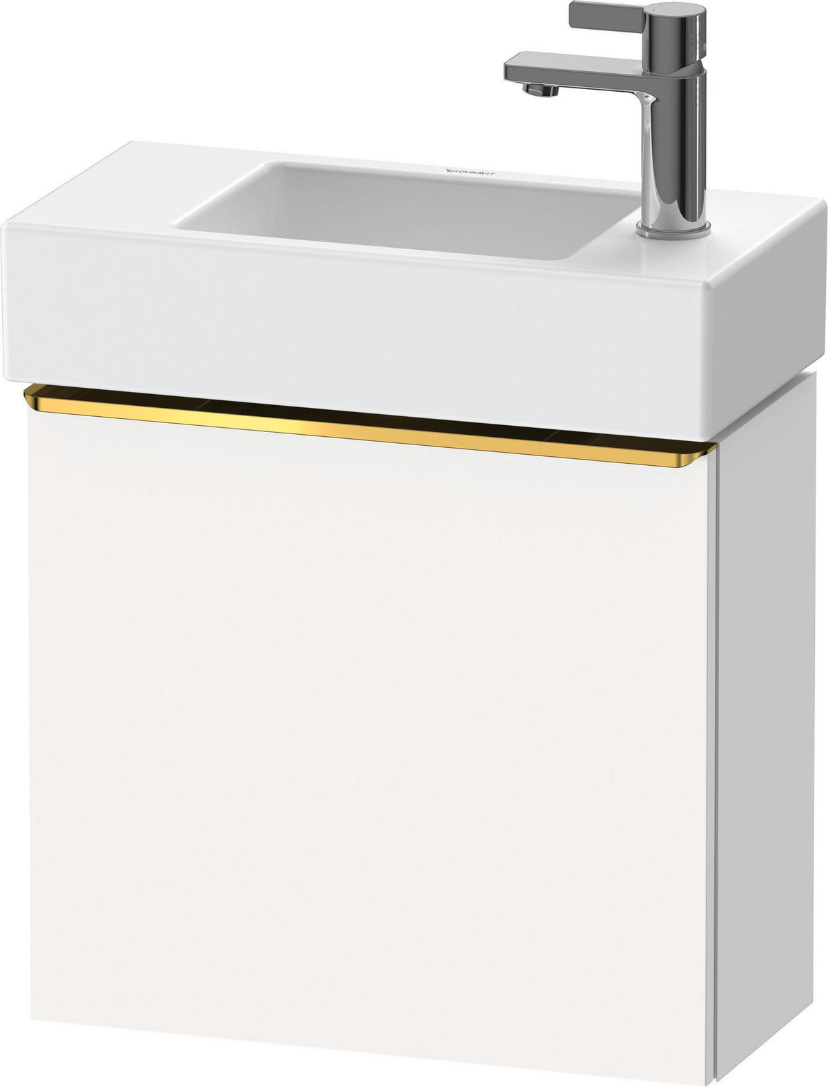 DURAVIT D-Neo Waschtischunterbau 484 mm Eiche Schwarz Matt, 1 Tür, Bronze Griff