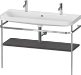 DURAVIT Happy D.2 c-shaped Waschtischset 1175 mm mit Metallkonsole und Hahnloch