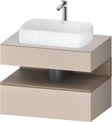 DURAVIT Qatego Konsolenwaschtischunterbau 800 mm Weiß Hochglanz mit Tip-On-Technik