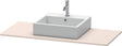DURAVIT XSquare Konsole 800x550x16mm Taupe super matt – Mit Aussparung für Waschschüssel