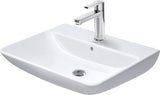 DURAVIT Waschtisch ME by Starck 650x490mm mit Überlauf, 3 Hahnlöcher, WonderGliss Weiß