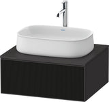 DURAVIT Zencha Konsolen-Waschtischunterbau 650 mm Eiche Anthrazit mit 1 Auszug und Push-Open