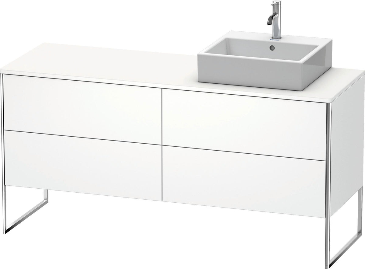DURAVIT XSquare Waschtischunterbau bodenstehend 1600 mm betongrau matt mit 4 Auszügen