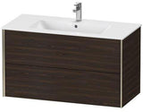 Duravit Waschtischunterbau XVIU 1010x560x480mm 2 Schubkästen Ahorn mitte seidenmatt
