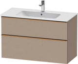 DURAVIT D-Neo Waschtischunterbau 1010 mm Eiche Schwarz mit Bronze Griff