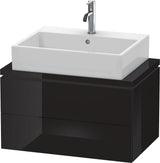 Duravit L-Cube Konsolenwaschtischunterbau 720 mm betongrau matt mit 2 Schubkästen und Tip-On-Technik