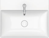 Duravit DuraSquare Waschtisch 600 mm weiß mit Hahnloch ohne Überlauf für Wandmontage