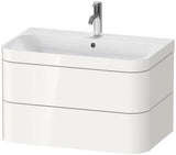 Duravit Waschtischset Happy D.2 Plus 2 Schubkästen 775x490 mm taupe supermatt