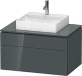 Duravit L-Cube Waschtischunterbau 820 mm taupe supermatt mit Tip-On-Technik