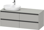 betongrau matt / 4 Schubkästen / links