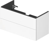 Duravit L-Cube Waschtischunterbau 1020 mm taupe matt – wandhängend, 2 Schubkästen, Tip-On