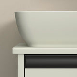 DURAVIT Sivida Aufsatzwaschtisch 400 mm DuroCast Plus ohne Überlauf in Dunkelgrau matt/Weiß